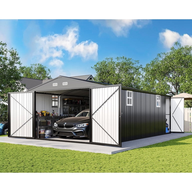 Jocisland 10.1x21x7.3 FT Outdoor Storage Shed, Huge Metal Shed