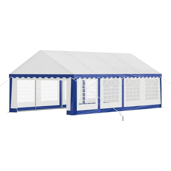 Jocisland 13x26 FT Party Gazebos with Rolled Sidewalls, Heavy Duty Wedding Tent for Outside