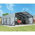 thumbnail image 1 of Jocisland 20x20 ft Heavy Duty Metal Carport, All-Weather Car Carport with Waterproof Removable Sidewall, Canopy for Full-Sized Pickups and Bass Boats, 1 of 9