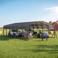 thumbnail image 1 of Jocisland 20x30 FT Heavy Duty Metal Carport，All-Weather Steel Car Shelter with Galvanized Roof, Reinforced Frame and Enhanced Base ., 1 of 9