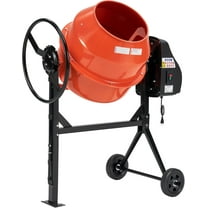 Jocisland 4.9 Cu.Ft. Electric Cement Mixer,375W Portable Wheelbarrow Concrete Mixing Machine with 140L Drum, 110V Motor for Mortar, Feed, and Stucco