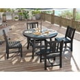 thumbnail image 1 of Jocisland 5 Piece HDPE Outdoor Dining Tables and Chairs, All-Weather Patio Outdoor Furniture, Black, 1 of 9