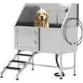 thumbnail image 1 of Jocisland 50" L Professional Dog Washing Station with Stairs, 304 Stainless Steel Pet Bathtub Features Adjustable 3-Flow Showerhead, Pet Wash Tub, 1 of 9