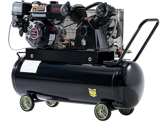 Jocisland 6.5HP Gas Powered Air Compressor, 20 Gallon with Wheels 10 ...