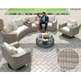 thumbnail image 1 of Jocisland 8 Seats Wicker Patio Furniture Set, Curved Sectional Sofa with Storage Table & Armrests, 1 of 9