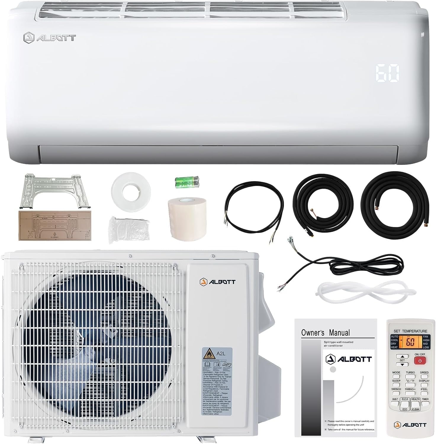 Jocisland Mini Split Air Conditioner and Heater, 12000 BTU