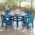 thumbnail image 1 of Jocisland Outdoor Dining Set, 5-Piece All-Weather HDPE Table & Chairs, Blue, 1 of 9