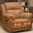 Jocisland Oversized Swivel Rocker Recliner Chair Extra Wide Manual