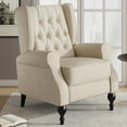thumbnail image 1 of Jocisland Wingback Recliner Chair for Living Room,High Back and Thick Armrest,Fabric Light Beige, 1 of 11