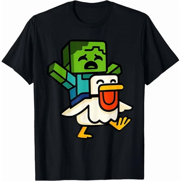 Jock Chicken Shirt Funny Riding Chicken Pixel Art Gamer T-Shirt