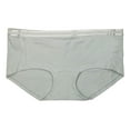 thumbnail image 1 of Jockey Allure Solid Color Luxuriously Soft Cotton Boyshort Hip Hugger Panty Light Linen Green L, 1 of 2