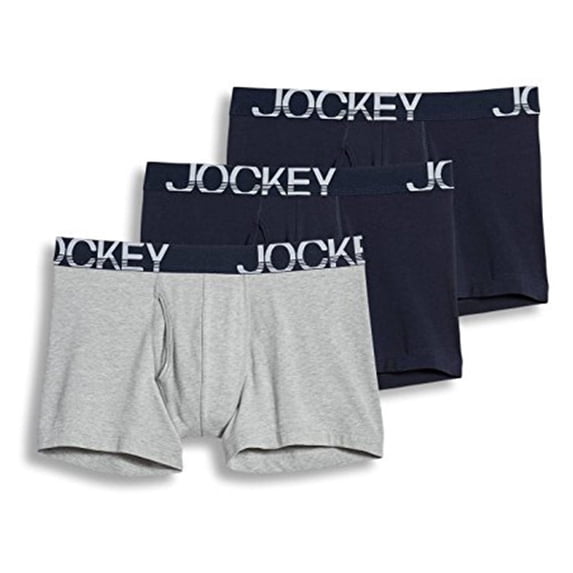 Jockey Boxer Brief - 3 Pack, true navy/grey heather/true navy, L