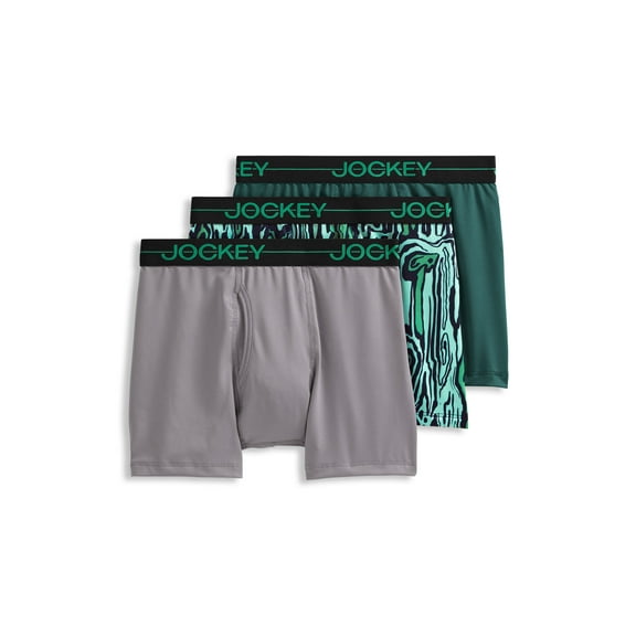 Jockey Boys' Microfiber Stretch Boxer Brief - 3 Pack