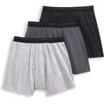 thumbnail image 1 of Jockey Classic Cotton Mesh Boxer Brief  3 Pack, Black/Trusted Pewter/Grey Heather, XL, 1 of 4