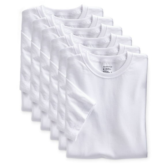 Jockey Crew Neck T-Shirt 6-Pack Large White