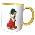 thumbnail image 1 of 3drose, Jockey Dog Valentime, 15oz Two-tone Yellow Mug, 1 of 6