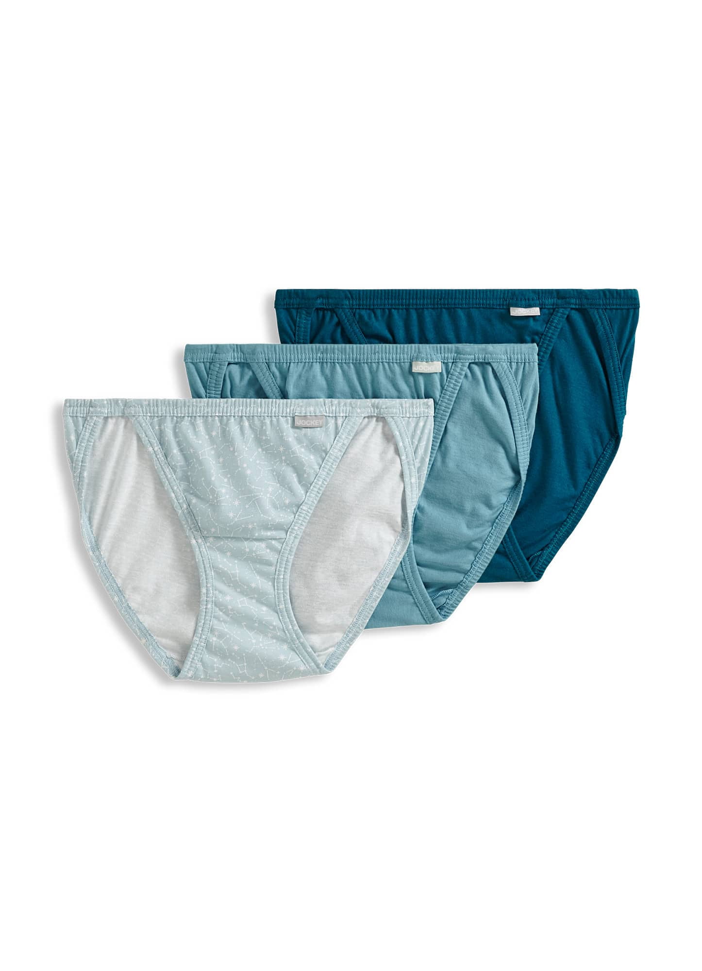 Jockey® Elance® Women's Bikini Panty - 3 pk - Heather Blue/Deep Blue/Dot, 3  pk - Ralphs