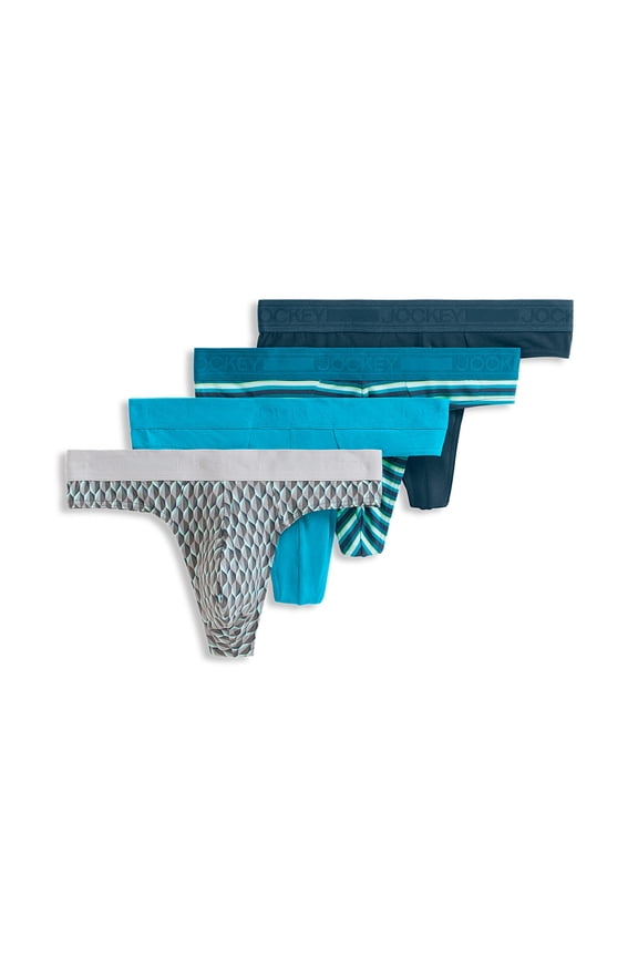 4 pack Cotton Stretch Men's Thong