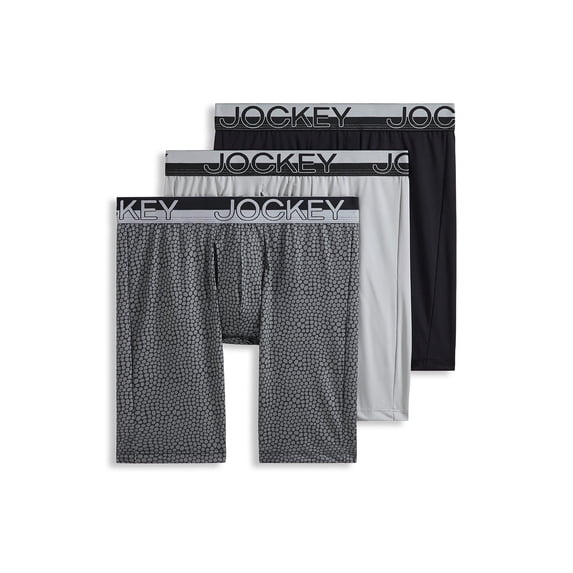 Jockey® Essentials Staycool+® Microfiber Stretch 9" Long Leg Boxer Brief - 3 Pack