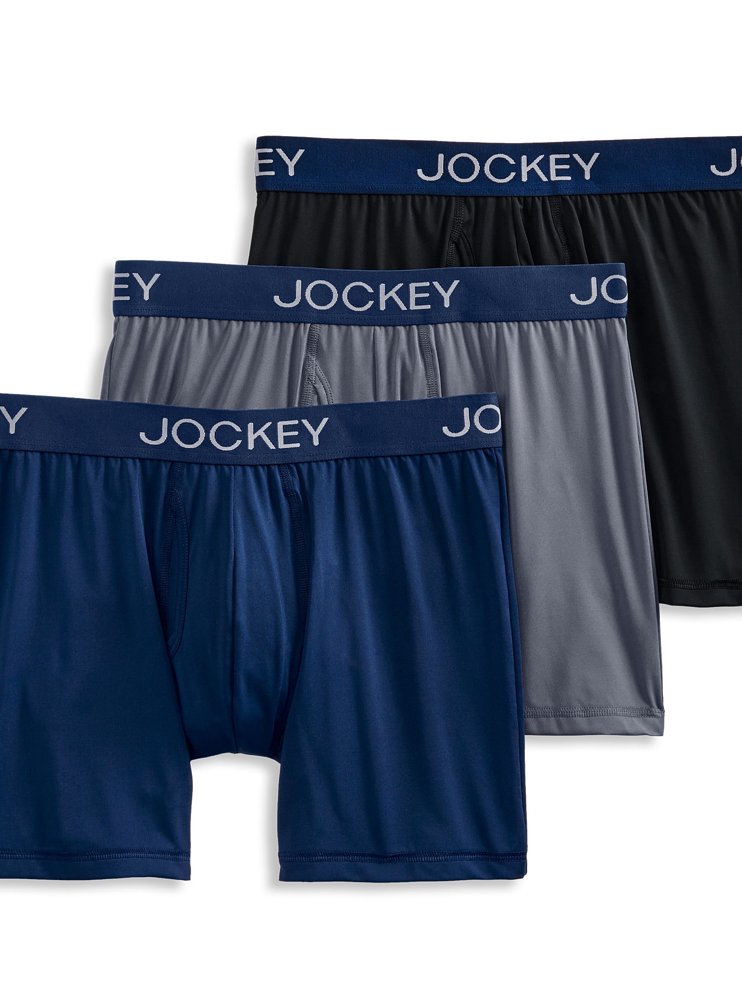 Jockey Generation™ Boys' 3pk Stretch Boxer Briefs - Gray/Orange/Blue M