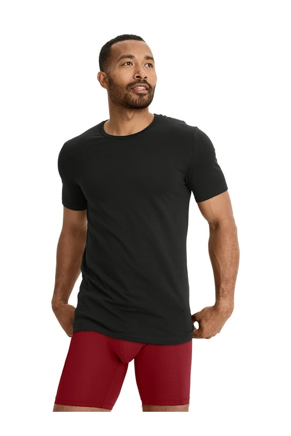 Cotton Stretch 3 pack Mens Crew Neck Undershirt