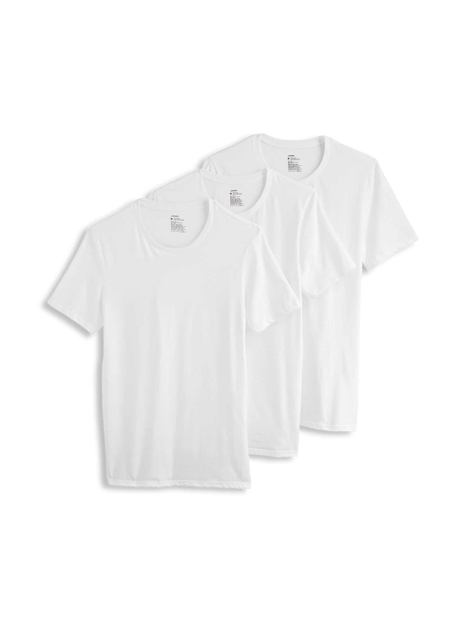 Jockey Essentials Cotton Stretch Crew Neck Undershirt - 3 Pack
