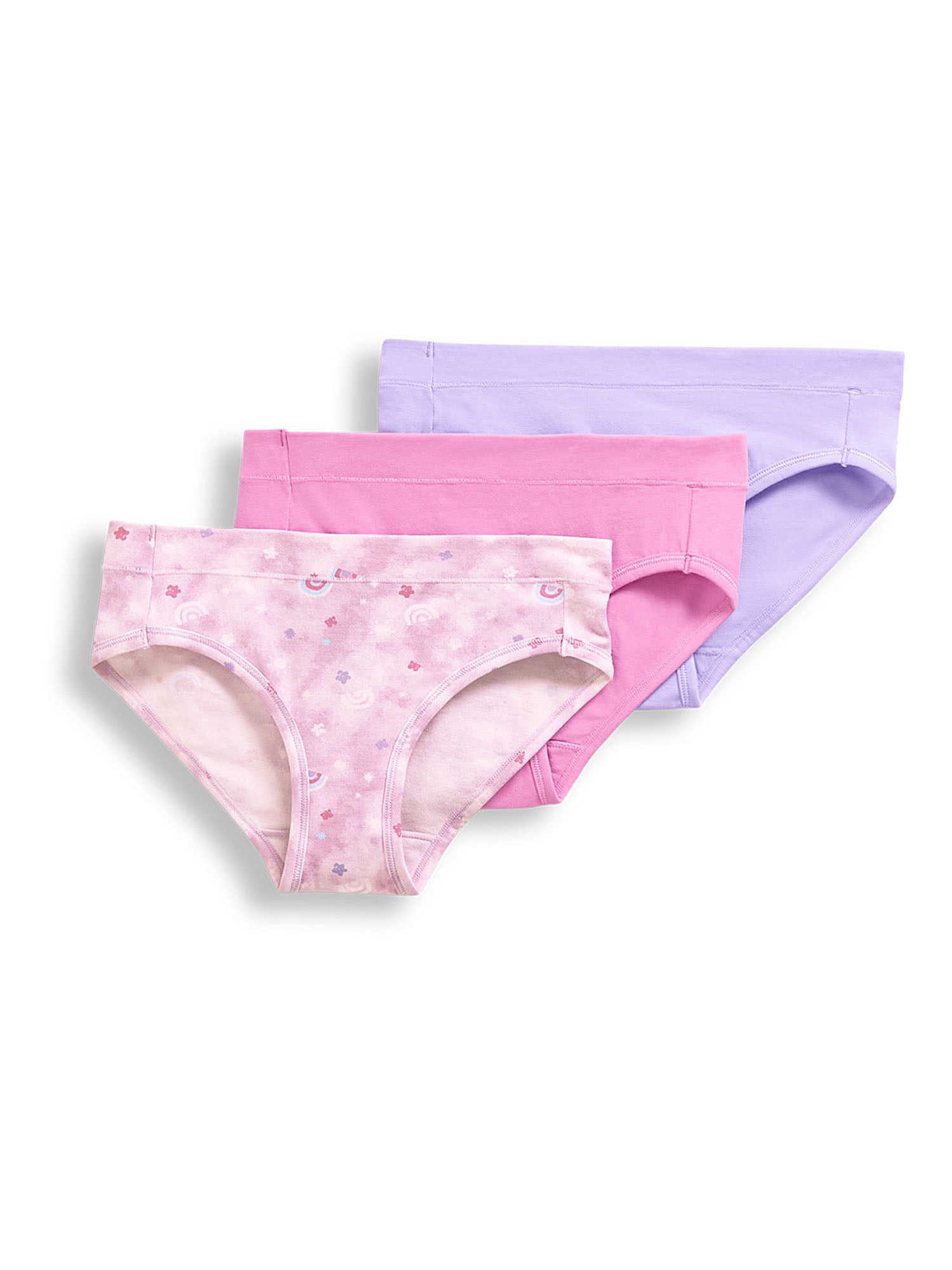 Jockey® Essentials Girls' Cotton Stretch Bikini - 3 pack, Sizes S