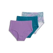 Jockey® Essentials Girls’ Cotton Stretch Brief - 3 pack, Sizes S-XL (6-16)