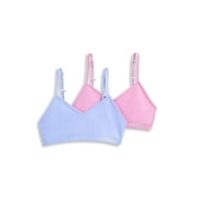 JOCKEY ESSENTIALS Jockey® Essentials Girls' Seamfree Bralette, 2 Pack, Everyday Comfort Training Bra, Adjustable Cami Straps, Sizes (6-16) Small, Medium, Large, Extra Large, 5102