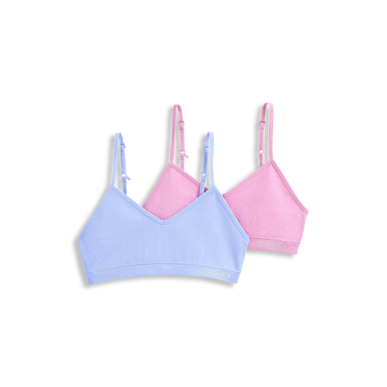 Buy ROPALIA Push Up Bra Comfortable Bralette Thin Cotton Wireless Small Bra  Solid Underwear Young Girl Brassiere 3/4 Cup A Mode Pink Cup Size 85B at