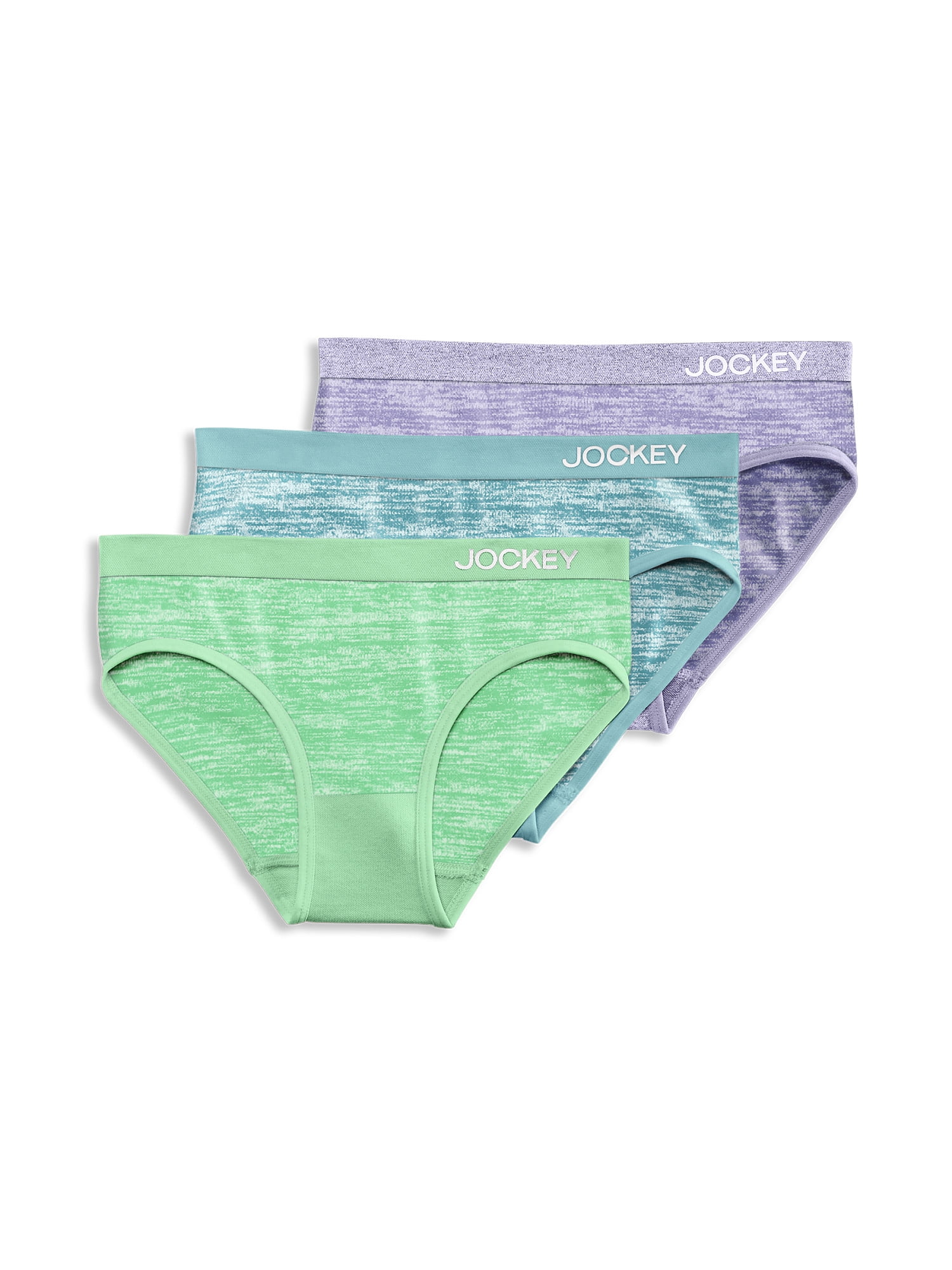 Jockey® Essentials Girls' Seamfree® Bikini - 3 pack, Sizes S-XL (6-16) 