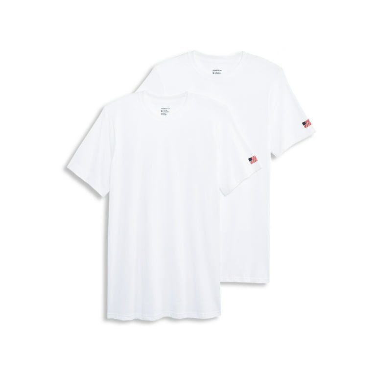 Jockey Essentials® Made in America® 100% Cotton Short Sleeve Crew Neck T-shirt  2-pack, 6812