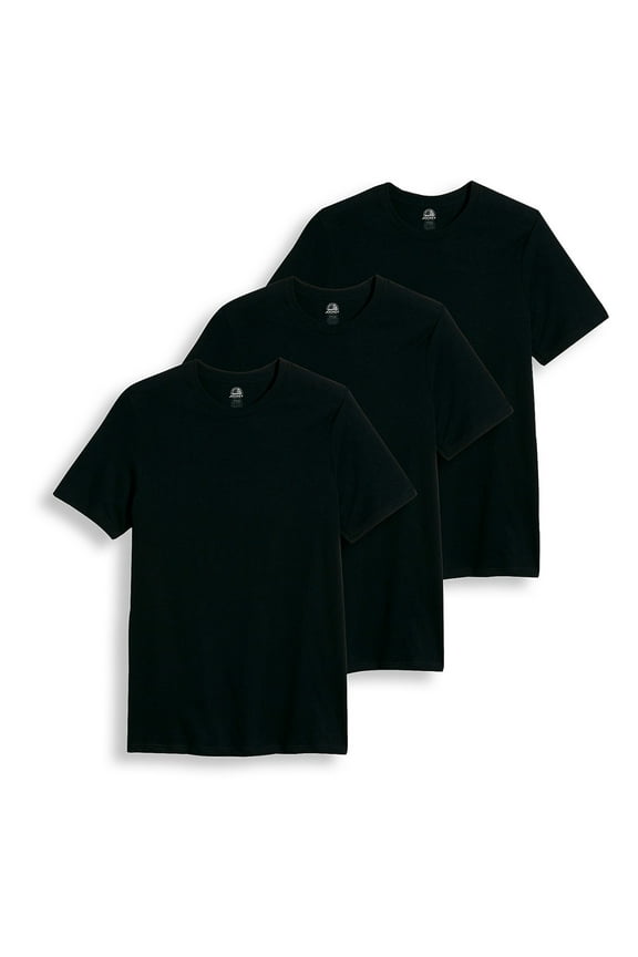 Jockey® Essentials Men's 100% Cotton T-Shirt, 3 Pack, Undershirts, Comfort Crew Neck Style, Staycool+ Technology, Sizes Small, Medium, Large, Extra Large, 2XL, 3XL, 6803