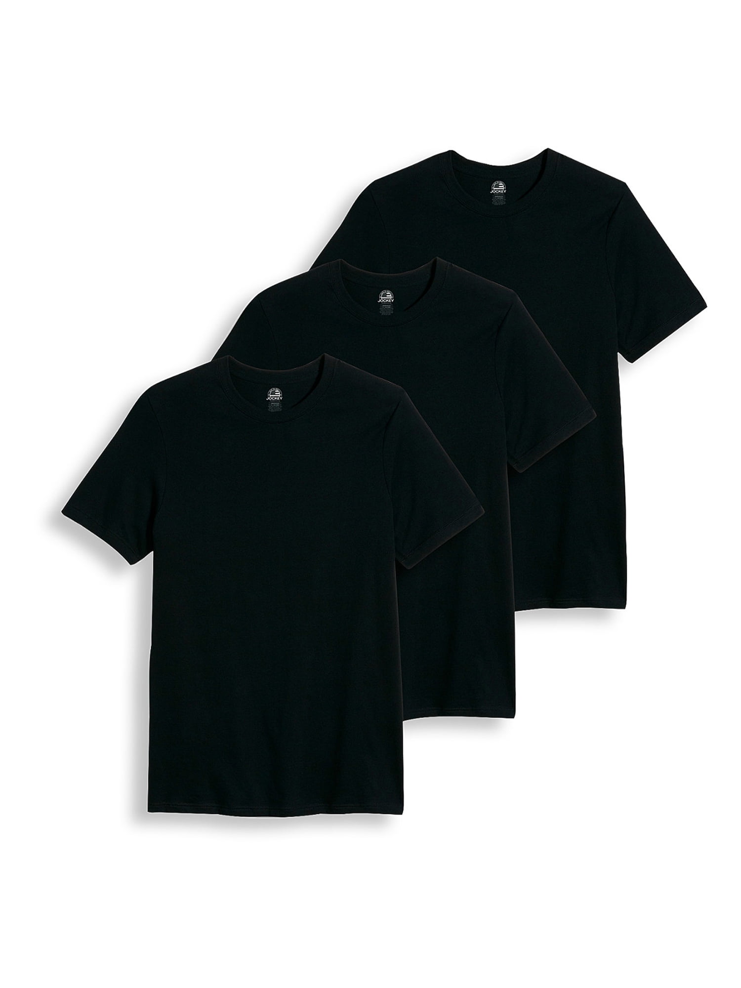 Jockey® Essentials Men's 100% Cotton T-Shirt, 3 Pack, Undershirts ...