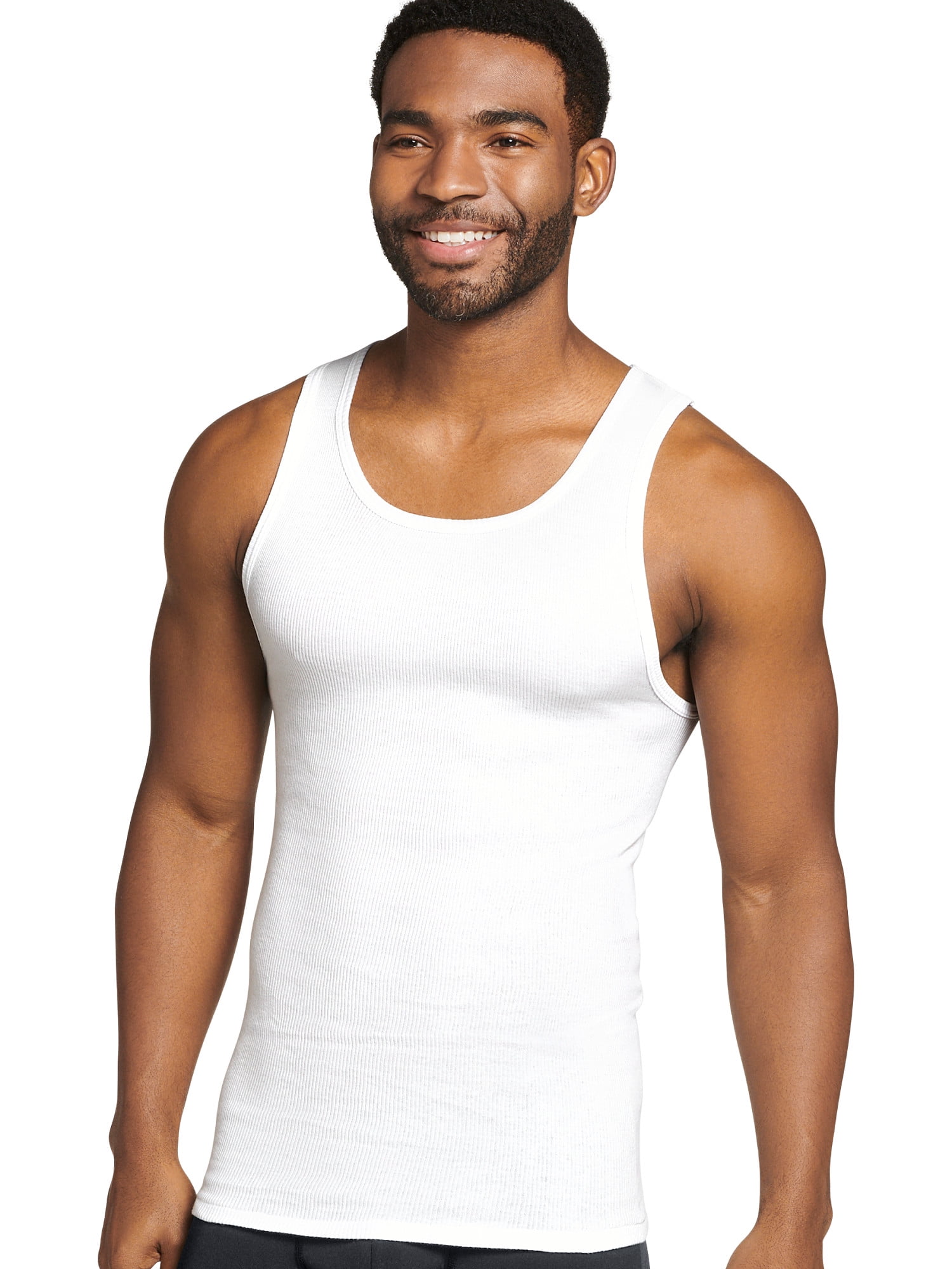 Jockey Essentials Men S Cotton Tank Top Pack White Undershirt