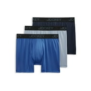 Jockey® Essentials Men's Microfiber Boxer Brief Underwear, Pack of 3, Moisture Wicking Boxer Brief, Workout Underwear, Sizes Small, Medium, Large, Extra Large, 2XL, 6804