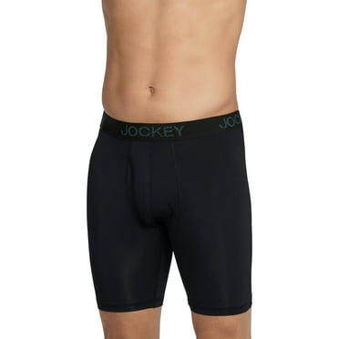 Jockey® Essentials Men's Microfiber Long Leg Boxer Brief Underwear, Pack of 3