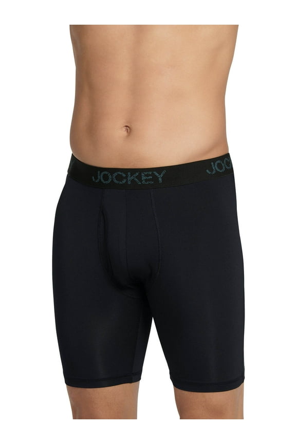 Jockey® Essentials Men's Microfiber Long Leg Boxer Brief Underwear, Pack of 3