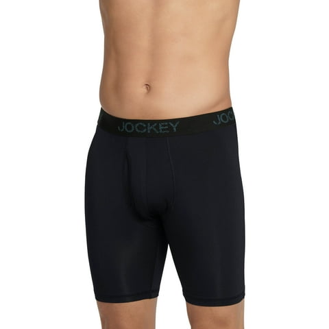 Jockey® Essentials Men's Microfiber Long Leg Boxer Brief Underwear, Pack of 3