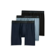 Jockey® Essentials Men's Microfiber Long Leg Boxer Brief Underwear, Pack of 3