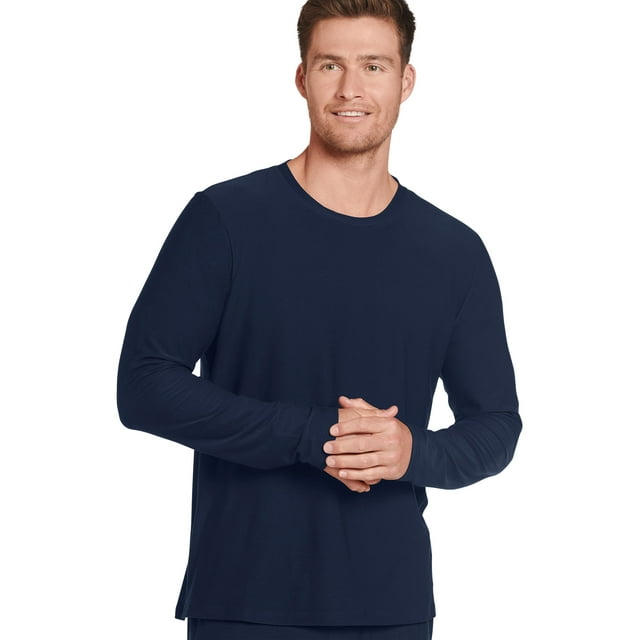 Jockey® Essentials Men's Soft Stretch Long Sleeve Sleep Shirt, Comfort