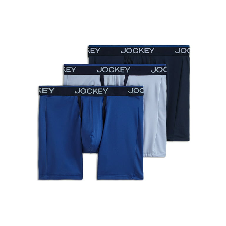 Jockey Life sports Men's 3-Pack Breathe Cotton Mesh Stretch Boxer