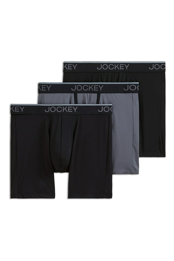 ® Men's Zero Chafe Pouch Boxer Brief, 6" Inseam, Pack of 3, Separation Underwear, Comfort Workout Underwear, Sizes Small, Medium, Large, Extra Large, 2XL, 3XL, 6849