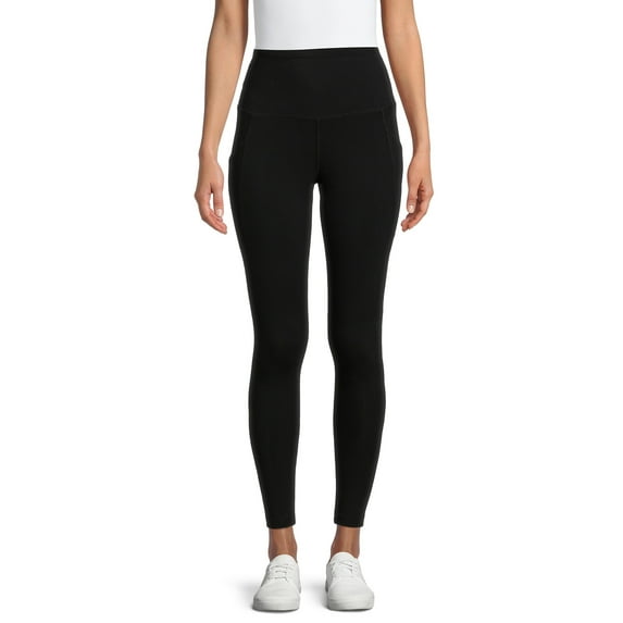 Jockey Essentials Women's Cotton Blend 7/8 Leggings with Side Pockets