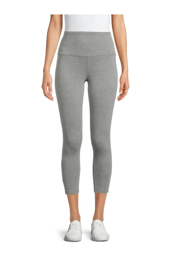 Women's Cotton-Blend High Waist Capri Leggings