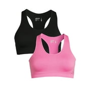 Jockey Essentials Women's Low Impact Seamless Racerback Sports Bras, 2-Pack
