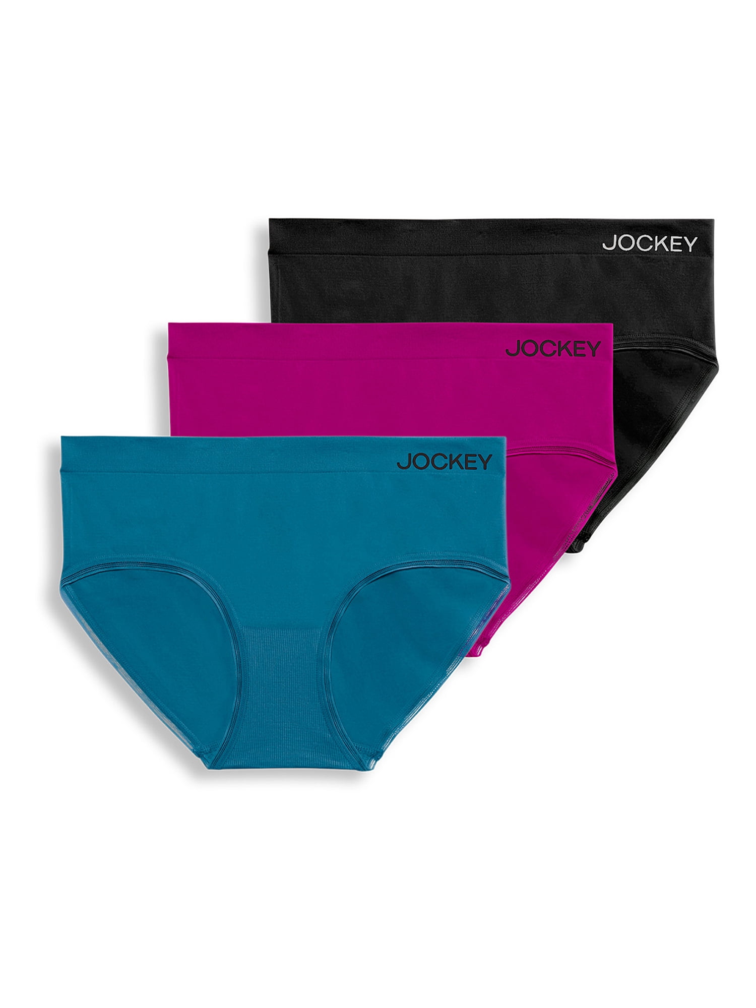 Jockey® Essentials Women's Seamfree® Eco Hipster Underwear, 3 Pack, Soft No  Line Panties, Comfort Panty, Sizes Small-3XL, 5331