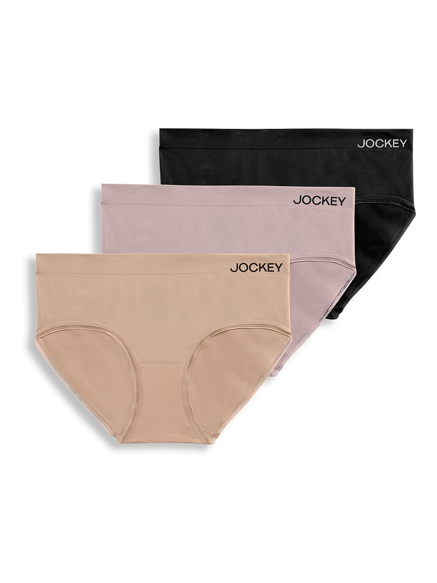 Jockey® Essentials Women's Seamfree® Eco Hipster Underwear, 3 Pack, Soft No  Line Panties, Comfort Panty, Sizes Small-3XL, 5331 
