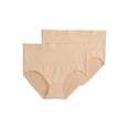 thumbnail image 1 of Jockey® Essentials Women's Seamfree® Slimming Brief Panties, Cooling Shapewear, Tummy Smoothing Underwear, Pack of 2, Sizes Small-3XL, 5353, 1 of 5
