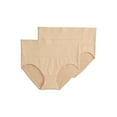 thumbnail image 1 of Jockey® Essentials Women's Seamfree® Slimming Brief Panties, Cooling Shapewear, Tummy Smoothing Underwear, Pack of 2, Sizes Small-3XL, 5353, 1 of 5